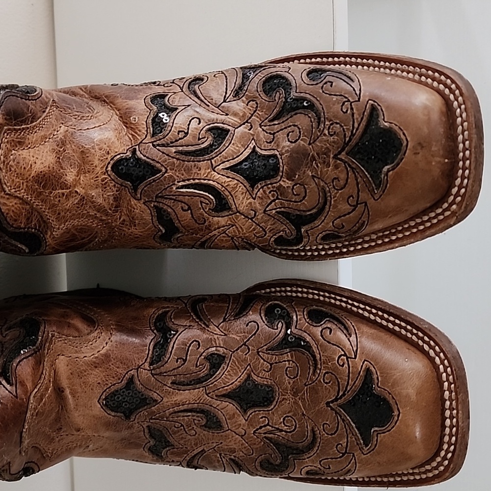 Corral Brown Embroidered Western Boots - Picture 3 of 7